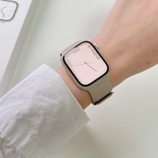 w9999 Apple Watch相容7 SE 6 5 4 3皮革鏈接錶帶 38 40 41 42 44 45 mm相容可能, 米色38/40/41mm【兼容】