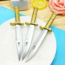 [특이한 문구] 칼 모양 중성펜 재밋는 선물 캠핑 나이프 중성펜 쓸모없는 선물[D-WJ-B021]