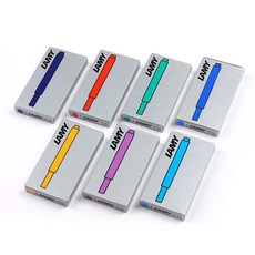 LAMY 만년필 전용 T10 일회용 잉크 카트리지, 검정색, 1개