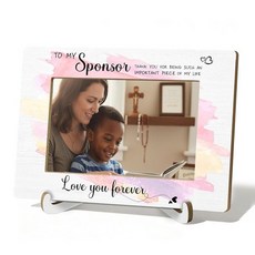 HSIASHENGChristianGifts10.2x15.2cm4x6인치사진액자 MayGodBlessYouTodayAND &Always사진액자 여성을위한종교선물기독교그림액자10., Godparent Sponsor