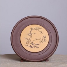 茶壺陶瓷裝飾盤, 紫砂養壺茶承託, 1個