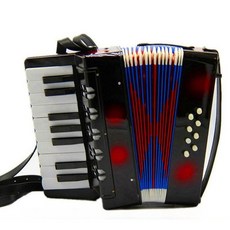 작은 손풍금 아코디언 건반 베이스 입문용 미니, 빨간색, 1개, 기본 모델명/품번
