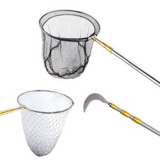 SRF 뜰채 세트 낚시 바다 민물 해루질 수초 낫 제거기, 02.혼합색상(5단 5M 뜰채)