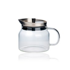 Solunasuwa 스텐캡 내열유리 티포트 직화가능 450ML, 1개, 투명