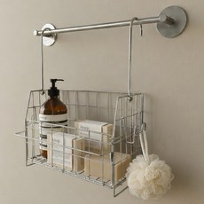 엘리무아 304스테인리스 에센셜 욕실수납바스켓/주방선반, 1개, 단일