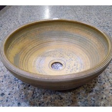 【娟兒藝品】木紋陶瓷洗手盆 - 藝術展示手盆, 1個, 中