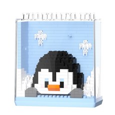 [알꿀밤-나노블럭-동물] MS블럭 케이스 펭귄, 1개