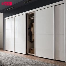 NEW 아일린 글로시 슬라이딩 붙박이장 30cm (실속형), 화이트