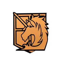 桃園出貨-進擊的巨人Attack on Titan自由之翼兵團夜光臂章魔鬼氈士氣章 魔鬼氈臂章 士氣魔鬼氈, 獨角獸橙, 1個