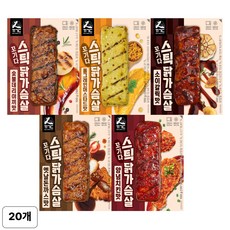 꼬기다 스틱 닭가슴살 5종 혼합 x 2개 세트, 20개, 100g