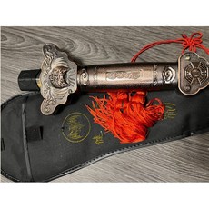 子甄彣璟 晨練太極拳 不銹鋼伸縮劍 太極拳武術用品 輕伸縮劍, 1個, 紅銅色, 紅銅色