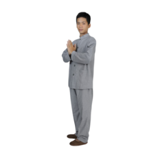 男士棉麻居士服 – 舒適透氣禪修服，簡約中式休閒服飾