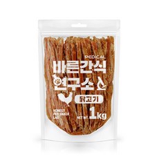 바른간식연구소 닭가슴살슬라이스 1kg 강아지 육포 대용량간식, 1개
