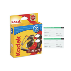 코닥 컬러 펀세이버 27장 프레드폴현상소 현상스캔 서비스 포함 일회용 카메라, 2개