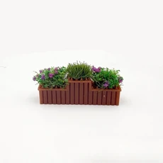 미니 꽃밭 화려한 모델 미니어처 사진 촬영 모래 테이블 인형집 DIY 공예 장식 데코, D