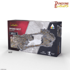 DUNGEONS & LASERS 蜘蛛巢穴 預塗地形 36件, 1個
