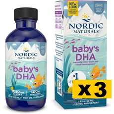 Nordic Naturals 노르딕내추럴스 베이비 DHA 액상 60mL 3팩, 1개