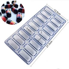 초콜릿 몰드 원형 로즈 하트 쿠키틀 모양틀 베이킹틀 별, 1개, 18구 타원 약환