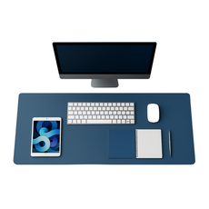 원그리드 가죽 데스크매트 책상 논슬립 와이드 대형 마우스 방수 장패드, 네이비