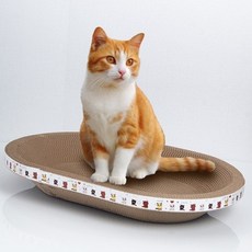 고양이 타원형 스크래쳐 모서리 놀이 캣타워