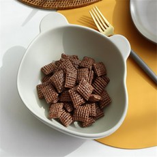 U&U 곰돌이 어린이도자기볼 볼접시, 크림