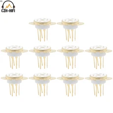 호환용품 부품 교환용 옥탈 세라믹 튜브 소켓 베이스 롱 핀 KT88 6SN7 5AR4 GZ34 6550 AMP DIY용, 01 gold plated 10pcs