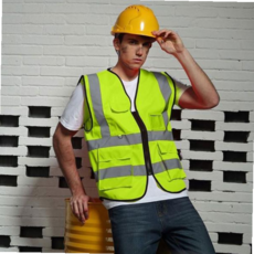 오렌지 안전조끼 현장조끼 형광 HWA 포켓형