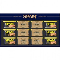 (24설날) 스팸 12개 고급 명절 부모님 회사 복지 선물 세트 대량, 1