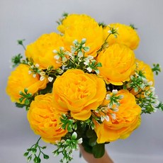 늘솜아뜰리에 고급 성묘꽃 산소 조화 인테리어 조화, 옐로우