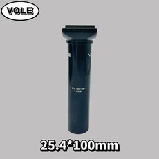VOLE BMX 피보탈 시트 포스트 멀티 사이즈 25.4/27.2 100/150/200/250mm 알루미늄 합금 무광 블랙 튜브 자, 02 25.4x100mm
