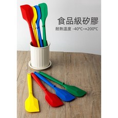 SANNENG 食品級矽膠刮刀 耐熱-40°C~+200°C 尺寸34.7cm/26.8cm 多色可選, 1個, 小總長268mm,綠色, 綠色