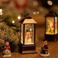 【熱銷Top1-限時下殺】聖誕節音樂鈴八音盒 雪花旋轉燈飾 聖誕樹場景佈置 平安夜禮物 創意桌面擺件 節日裝飾 彩燈音樂, 四邊形雪人