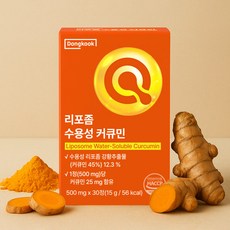 동국헬스케어 리포좀 수용성 커큐민 강황추출물 15g, 1박스, 30정