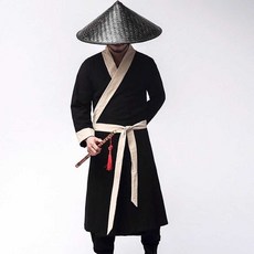 삿갓 챙모자 베트남 왕골 접이식 밀짚 야외 버킷햇폭우, 1개, 4. 53cm 검정 조절형