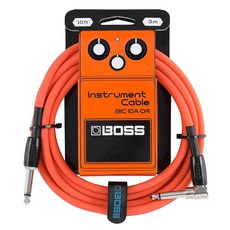 BOSS 다채로운 품질의 경량 악기 케이블 BIC-10A-BU 142429, 주황색
