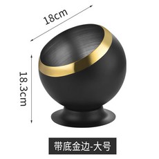 XFH 不鏽鋼防風煙灰缸 創意時尚煙灰缸 酒吧KTV辦公室適用 菸灰缸煙盅, 22帶腳黑鈦, 1個