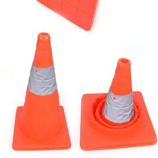 伸縮三角錐 交通錐 可摺疊反光汽車警示牌, 1個, 【45CM】可摺疊反光路障（不含警示燈）