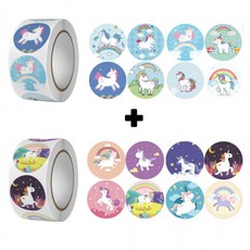 1000매입 2롤세트 유니콘 시리즈 스티커, 1세트, 혼합(S6188) 1000PCS