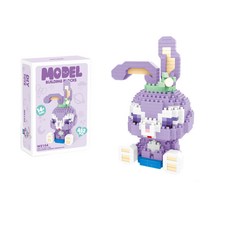 迪士尼積木 米奇米妮高飛布魯托鑽石積木 微型積木, 1個, W2104史黛拉兔(452片), 紫色