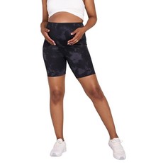 MoTHE 더rHOOD 후디 후드티 MAT 매트ernity 여성용 오버 더 벨리 포켓 바이커 액티브 운동 임산부 반바지 클라우드 프린트 미디엄 231787