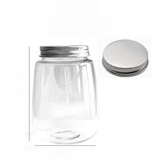 大喜茶 玻璃杯 500ml, 350ML-無孔蓋款-超取限50個, 1個