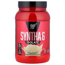 BSN Syntha-6 Isolate 단백질 파우더 믹스 바닐라 아이스크림 2.01파운드(912g), 912g, 1개