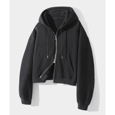 디미트리 블랙 DIMITRI BLACK ASI 포시즌 에센셜 크롭 후드집업_블랙 ABD8TH02BK 338689