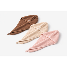 우셀렉트 흡수력 좋은 극세사 드라이 헤어타월 3종, 1세트, 베이지+핑크+브라운