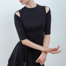 웨일스포츠 여성 홀 포인트 줌바 댄스복 티셔츠 라인댄스 상의