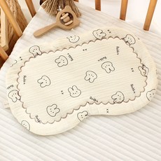 J&B baby 新生兒紗布雲片枕 嬰兒吸汗枕巾 舒適柔軟四季通用, 字母兔頭