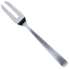 又敗家@日本TKG遠藤商事 波浪型不鏽鋼義大利麵叉 304不鏽鋼材質 耐用易清洗 西餐叉 水果叉, 1個, 不鏽鋼色