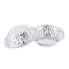 一次性蛋塔模具 100入 烘焙用具 錫箔 蛋塔杯, 1個, 圓形100入