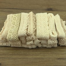 코튼 레이스 의류 바느질 직물 장식 크로 셰 뜨개질 리본 수제 보석 기술 10 야드 색상, 1개