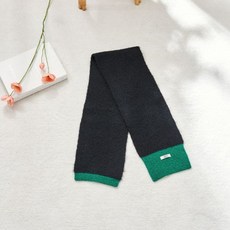 [모던하우스] 울 비스코스 혼방 컬러블록 니트 머플러 그린 블랙 320129